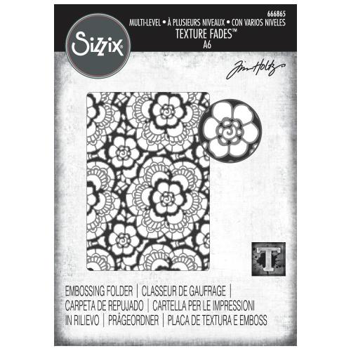 Sizzix Multi Level Textured Impressions Embossing Folder Vault Lace by Tim Holtz