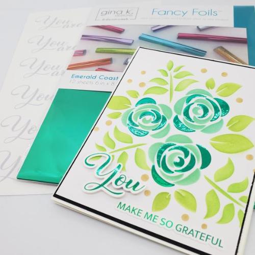 Gina K Designs Fancy Foil 6"X8" 12/Pkg Emerald Coast