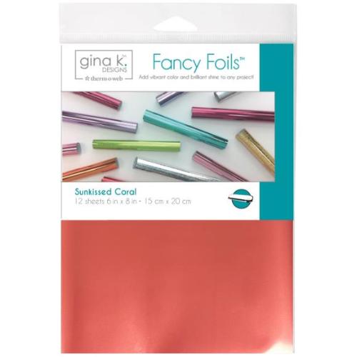 Gina K Designs Fancy Foil 6"X8" 12/Pkg Sunkissed Coral - Matte Finish