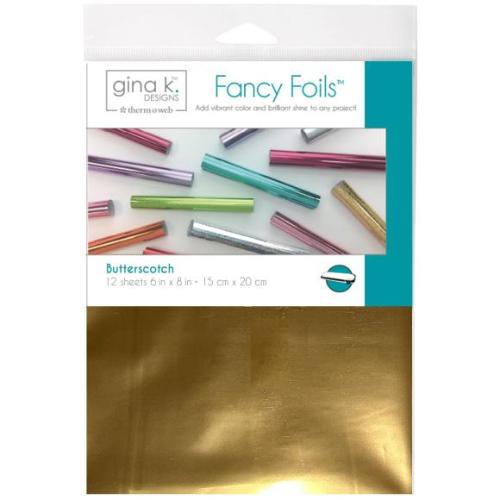 Gina K Designs Fancy Foil 6"X8" 12/Pkg Butterscotch