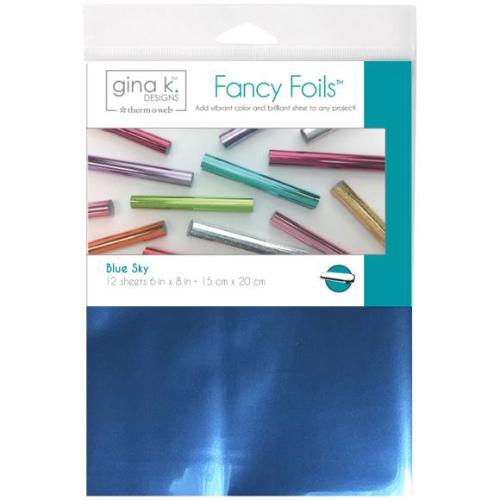 Gina K Designs Fancy Foil 6"X8" 12/Pkg Blue Sky