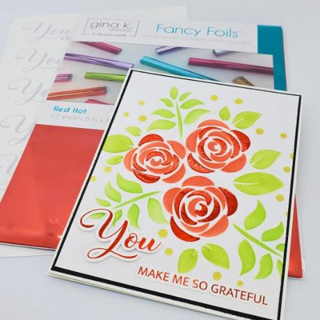 Gina K Designs Fancy Foil 6"X8" 12/Pkg Red Hot