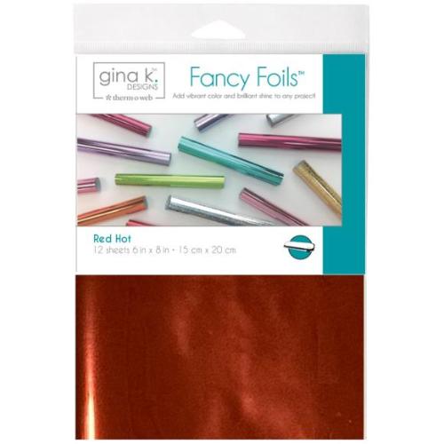 Gina K Designs Fancy Foil 6"X8" 12/Pkg Red Hot