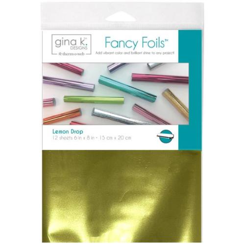 Gina K Designs Fancy Foil 6"X8" 12/Pkg Lemon Drop