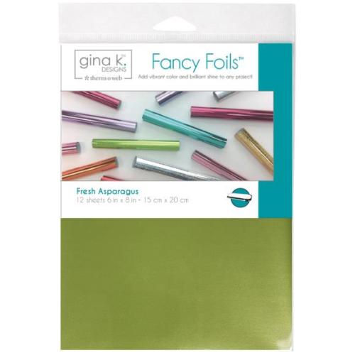 Gina K Designs Fancy Foil 6"X8" 12/Pkg Fresh Asparagus - Matte Finish