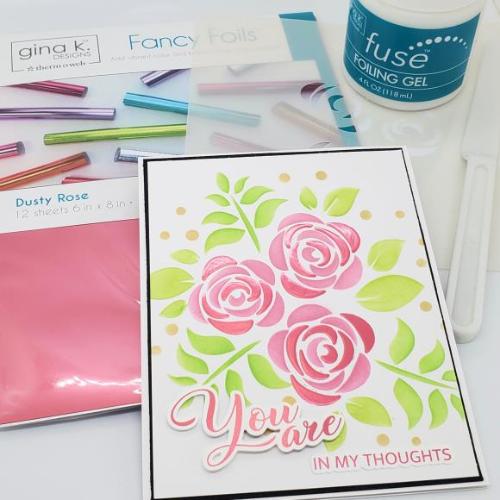 Gina K Designs Fancy Foil 6"X8" 12/Pkg Dusty Rose - Matte Finish