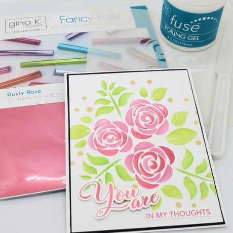 Gina K Designs Fancy Foil 6"X8" 12/Pkg Dusty Rose - Matte Finish