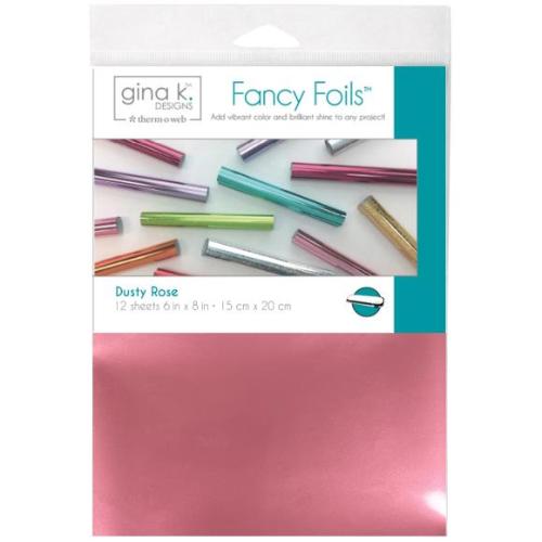 Gina K Designs Fancy Foil 6"X8" 12/Pkg Dusty Rose - Matte Finish