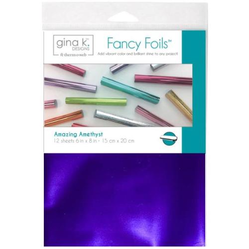 Gina K Designs Fancy Foil 6"X8" 12/Pkg Amazing Amethyst