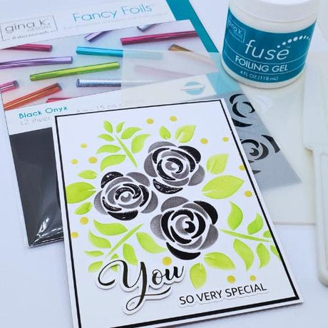 Gina K Designs Fancy Foil 6"X8" 12/Pkg Black Onyx