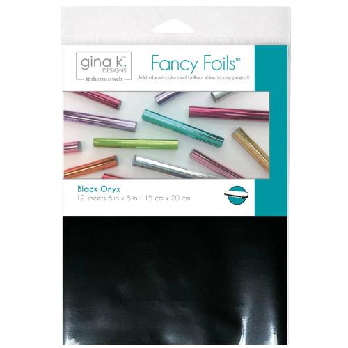 Gina K Designs Fancy Foil 6"X8" 12/Pkg Black Onyx