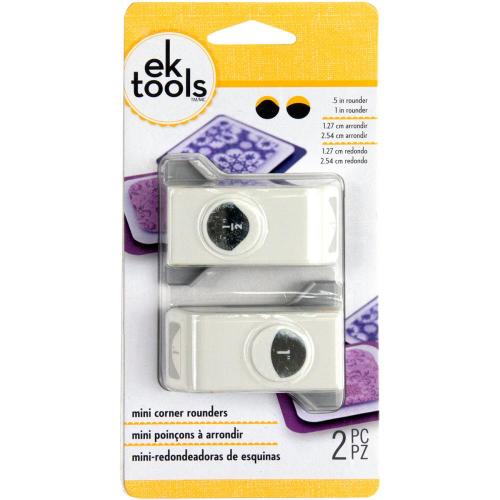 Ek Success - Mini Corner Rounder Punches 2/Pkg Round, .5" & 1"