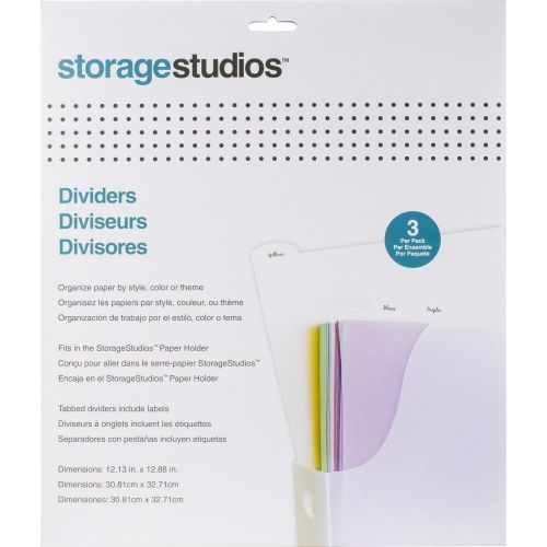 Storage Studios Tabbed Dividers W/Labels 3/Pkg 12.13"X12.88" - Postage as per Actual