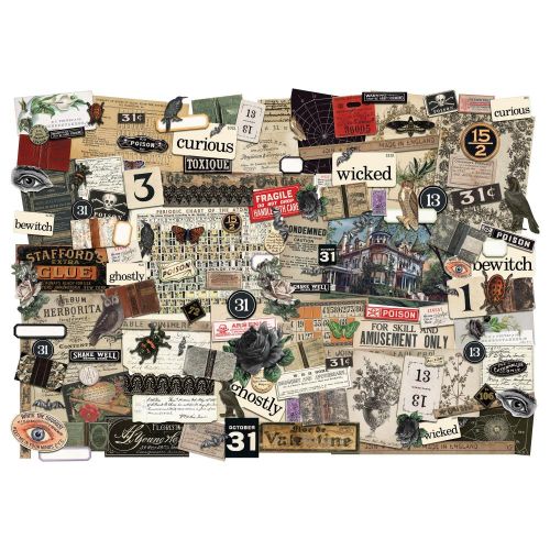 Tim Holtz Idea-Ology Ephemera Pack 143/Pkg Halloween