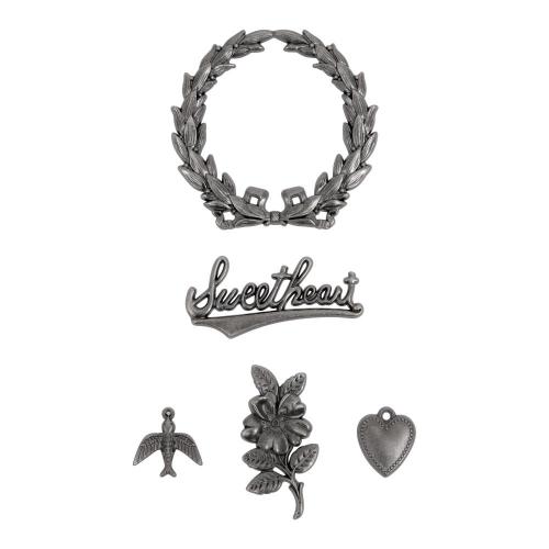 Tim Holtz Idea-ology Adornments Sweetheart 5 Pieces