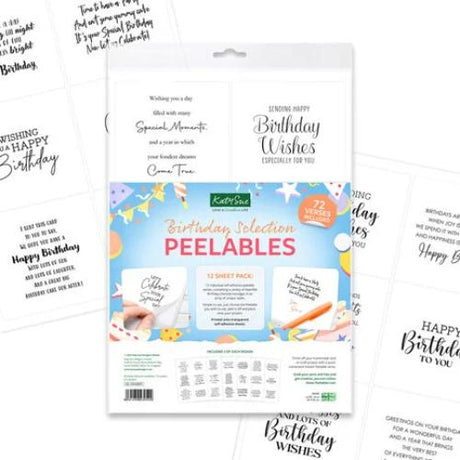 Katy Sue Designs Birthday Selection Peelables (72 pcs) (06-10036BSP)
