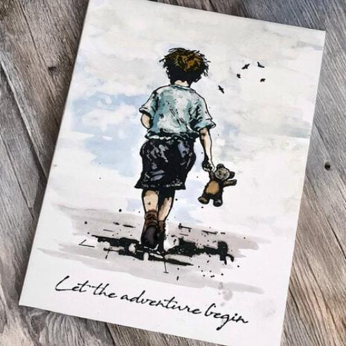 Andy Skinner Pre Cut Rubber Stamp Set Let The Adventure Begin (07-0073-AS)