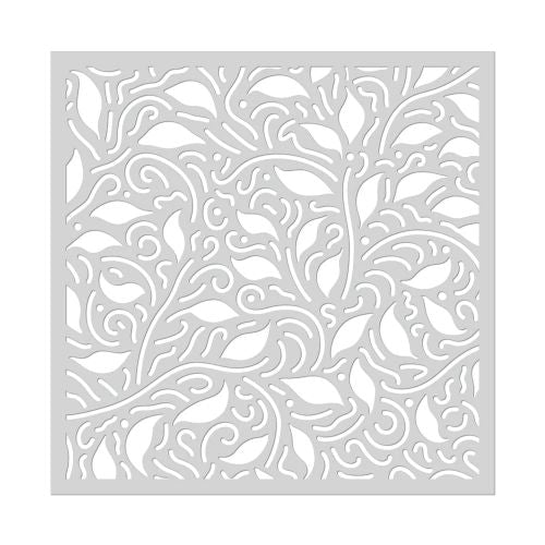 Hero Arts - Leaves and Swirls Stencil 6x6