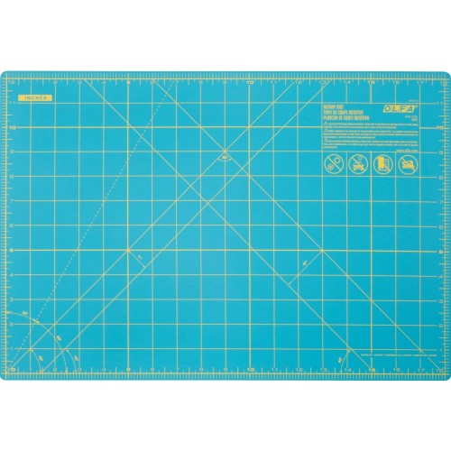 OLFA Splash Gridded Cutting Mat 12"X18" Aqua - Poatage as per Actual