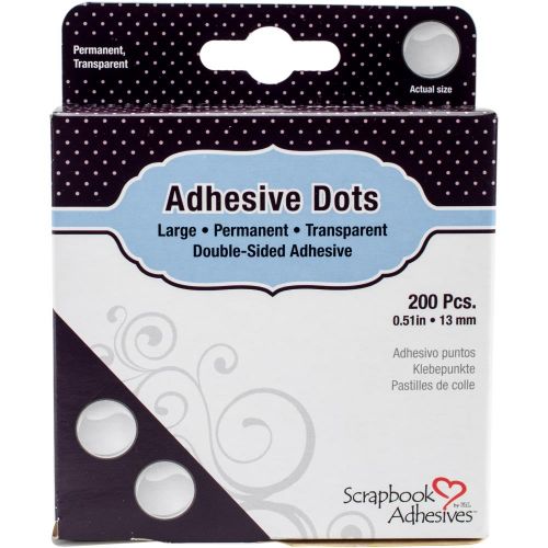 Scrapbook Adhesives Large Dots 200/Pkg Permanent, .51"