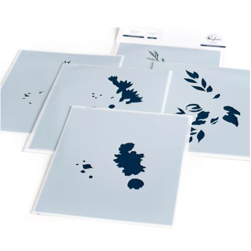 Pinkfresh Studio - Infinite Blooms layering stencil set
