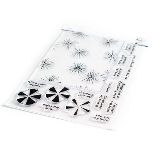 Pinkfresh Studio - Seamless starburst circles stamp set