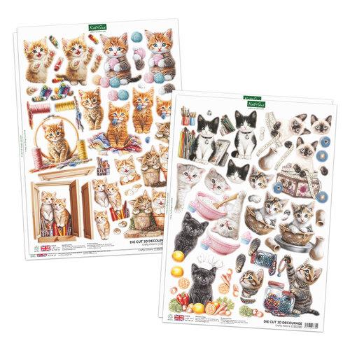 Katy Sue Designs Crafty Kittens Die Cut Topper & Decoupage Collection (11-DCD7002)