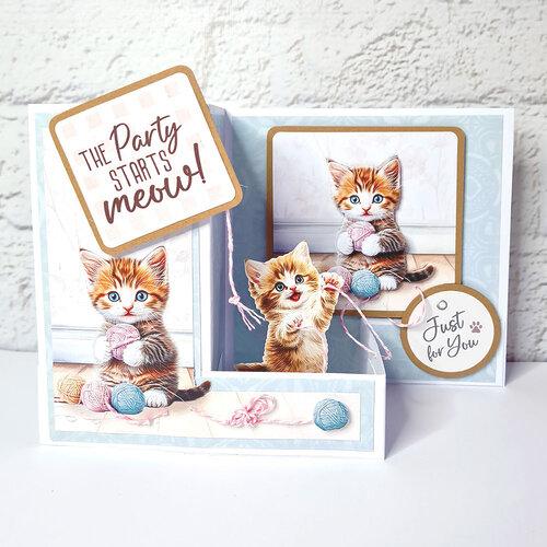 Katy Sue Designs Crafty Kittens Die Cut Topper & Decoupage Collection (11-DCD7002)