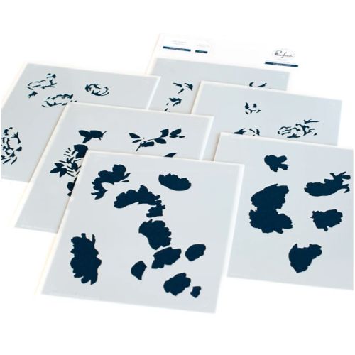 Pinkfresh Studio - Blushing Florals stencils