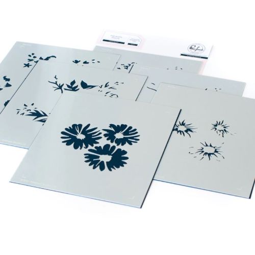 Pinkfresh Studio - Floral Bunch layering stencil set
