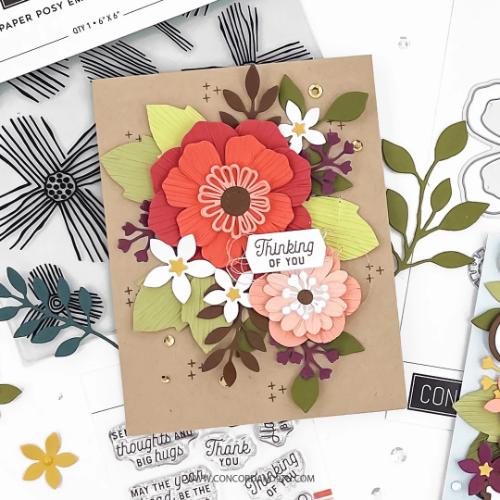 Concord & 9th - Paper Posy Embossing Folder (2D)