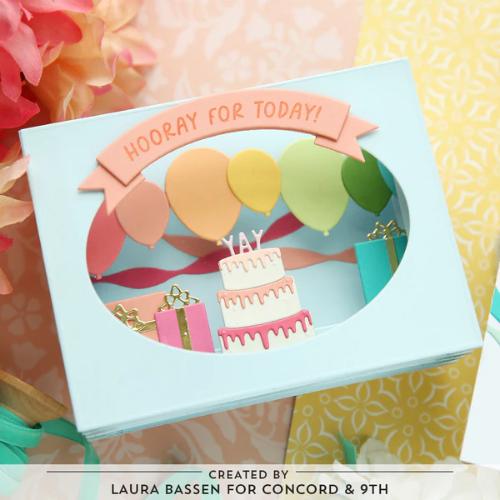 Concord & 9th - Accordion Birthday Stamp Set(3x4) and Die Bundle