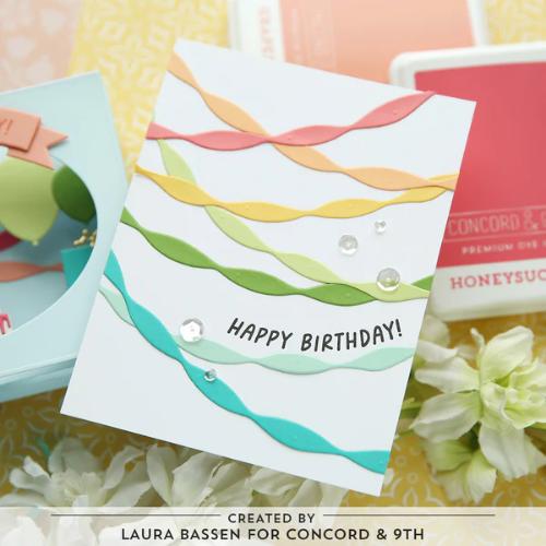 Concord & 9th - Accordion Birthday Stamp Set(3x4) and Die Bundle