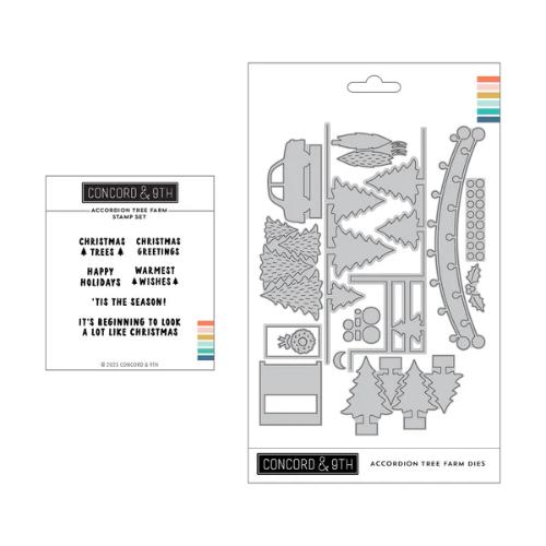 Concord & 9th - Accordion Tree Farm Stamp Set(3x3) and Die Bundle