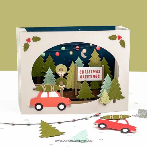 Concord & 9th - Accordion Tree Farm Stamp Set(3x3) and Die Bundle