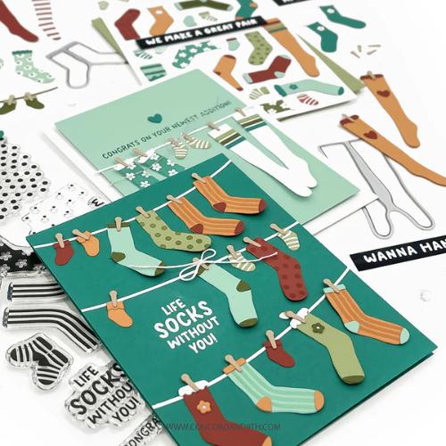 Concord & 9th - Cozy Toes Stamp Set(4x8) and Die Bundle