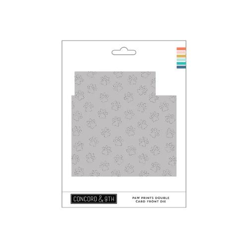 Concord & 9th - Paw Prints Double Card Front Die