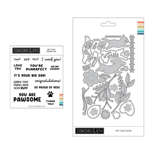 Concord & 9th - Pet Pals Stamp Set (4 x 4) and Die Bundle
