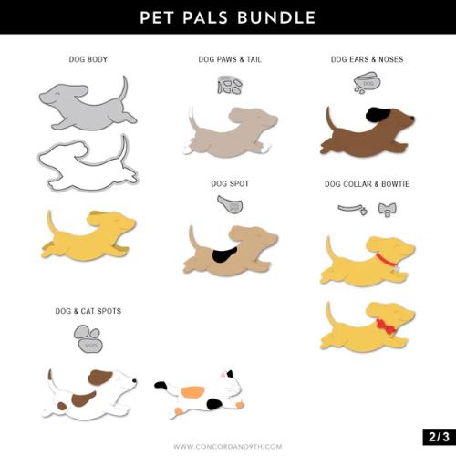Concord & 9th - Pet Pals Stamp Set (4 x 4) and Die Bundle