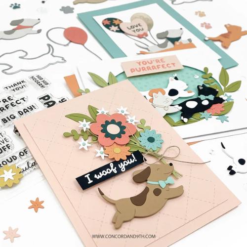 Concord & 9th - Pet Pals Stamp Set (4 x 4) and Die Bundle