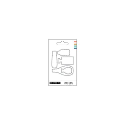 Concord & 9th - Simple Stems Stamp Set (4" x 8") & Piercing Die Bundle