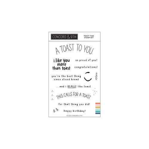 Concord & 9th - Toast Time Stamp Set (4" x 6") & Dies Bundle - Postage as per Actual