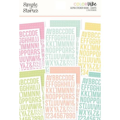 Simple Stories Color Vibe Alpha Sticker Books Lights (13431)