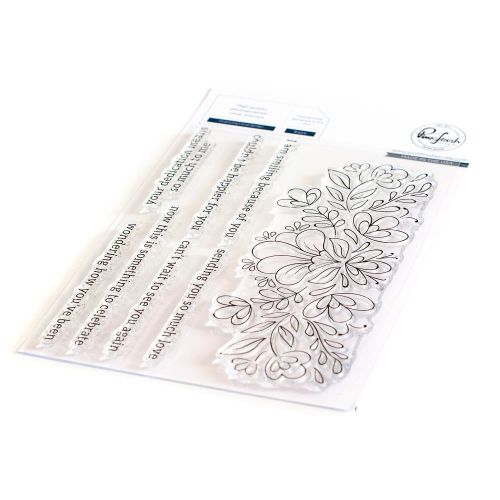 Pinkfresh Studio - Charming Floral Border stamp set