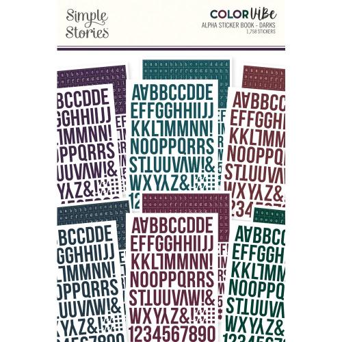 Simple Stories Color Vibe Alphabet Sticker Book Darks (1758pcs) (13465)