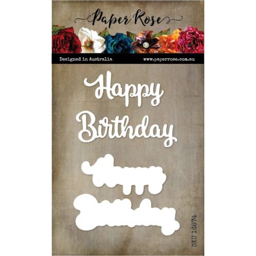 Paper Rose Studio - Happy Birthday Large Layered Metal Cutting Die 16874