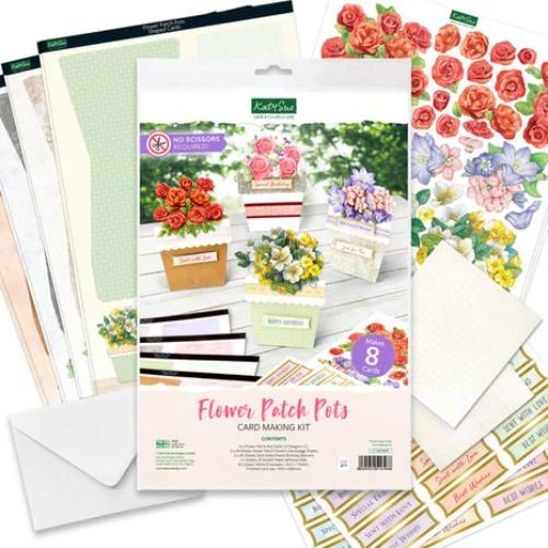 Katy Sue Designs Flower Patch Pots Card Making Kit (17-10075FPP)