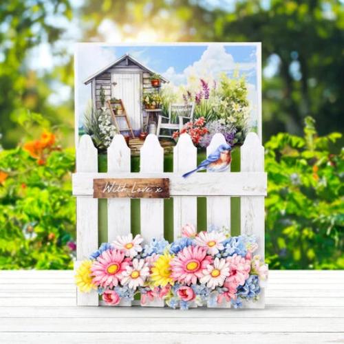 Katy Sue Designs Pretty Petals Picket Fence Card Making Kit (17-10082PPF)