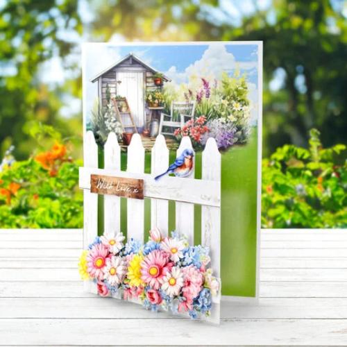 Katy Sue Designs Pretty Petals Picket Fence Card Making Kit (17-10082PPF)