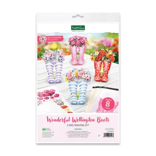 Katy Sue Designs Wonderful Wellington Boots Card Making Kit (17-10083WWB)
